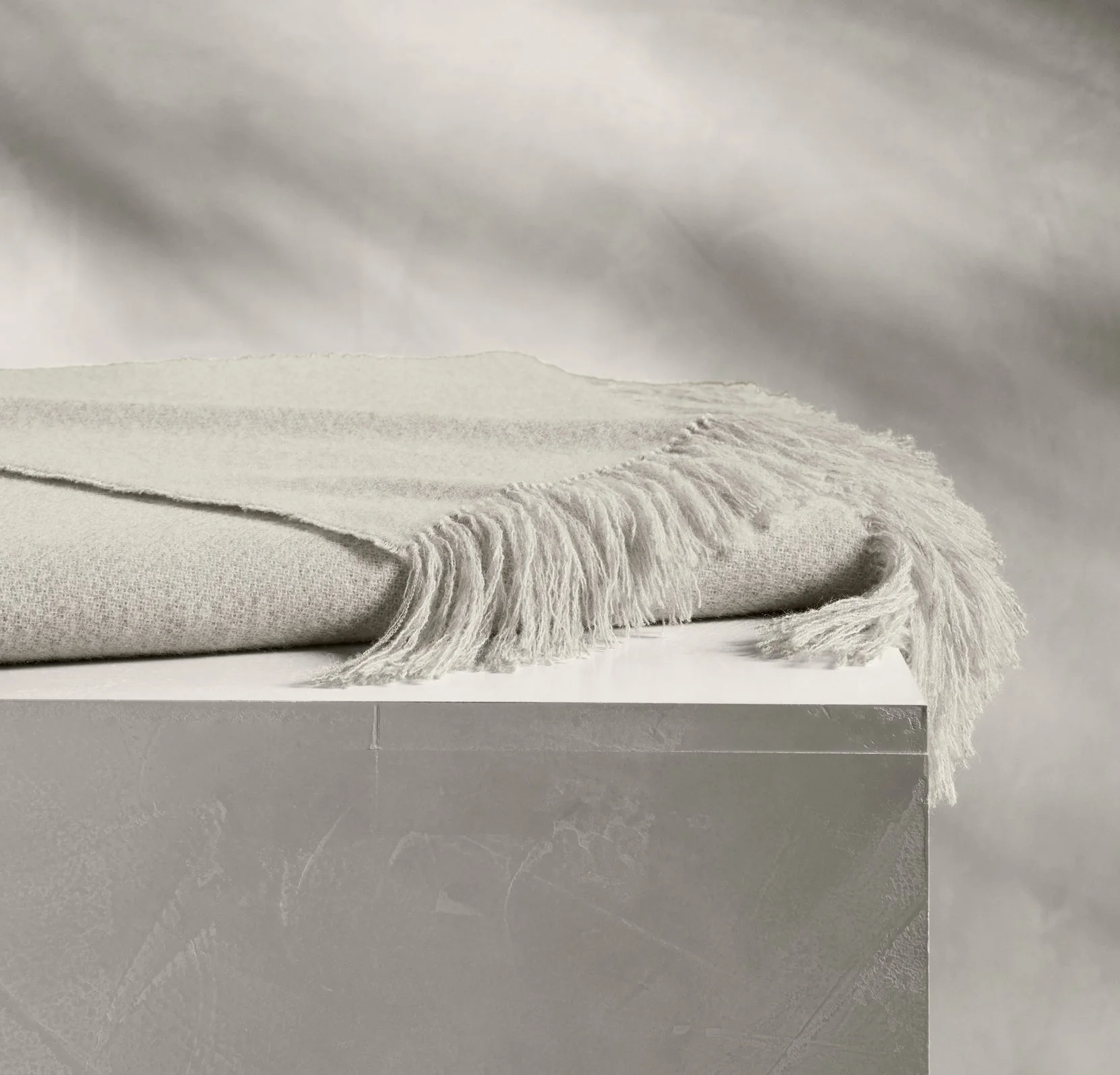 Boll & Branch Alpaca Pin Check Oversized Throw Blanket