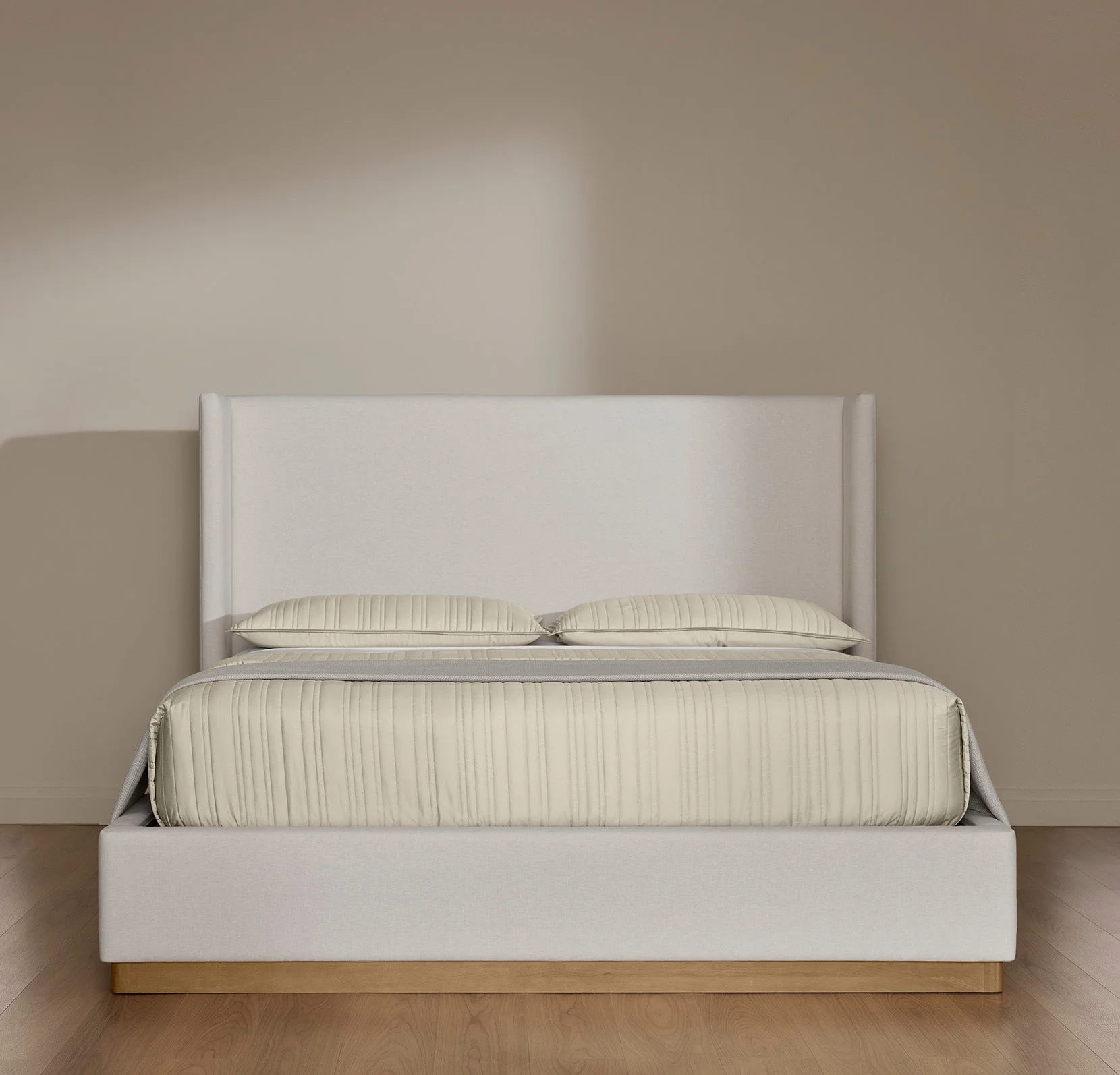 Boll & Branch Upholstered Wingback Bed